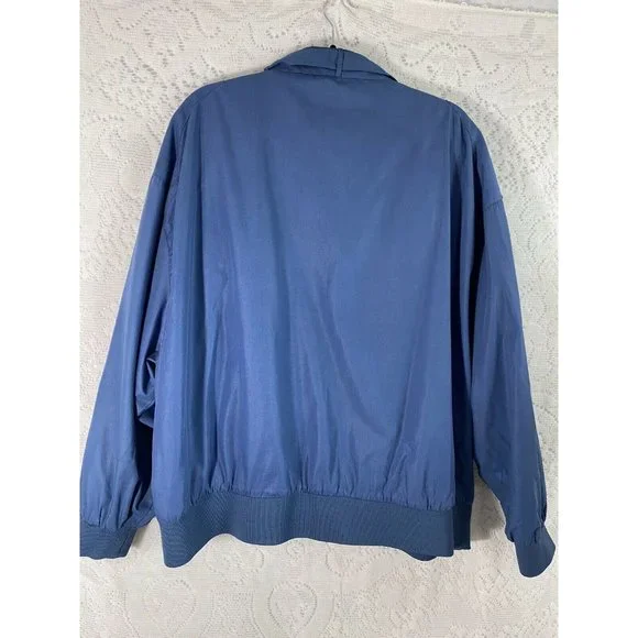 Grey Stone Limited Mens Blue Lined Bomber Jacket Zip Front Sz 3XB - Picture 5 of 9